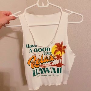 white summer tank top